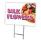 Signmission Silk Flowers Yard Sign & Stake outdoor plastic coroplast window, C-1824 Silk Flowers C-1824 Silk Flowers - alternate 1
